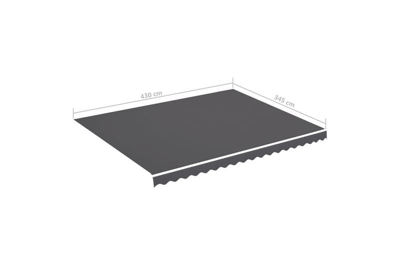 Erstatningsduk for markise antrasitt 4,5x3,5 m - Antrasittgrå - Balkongmarkise - Markiser - Terrassemarkise