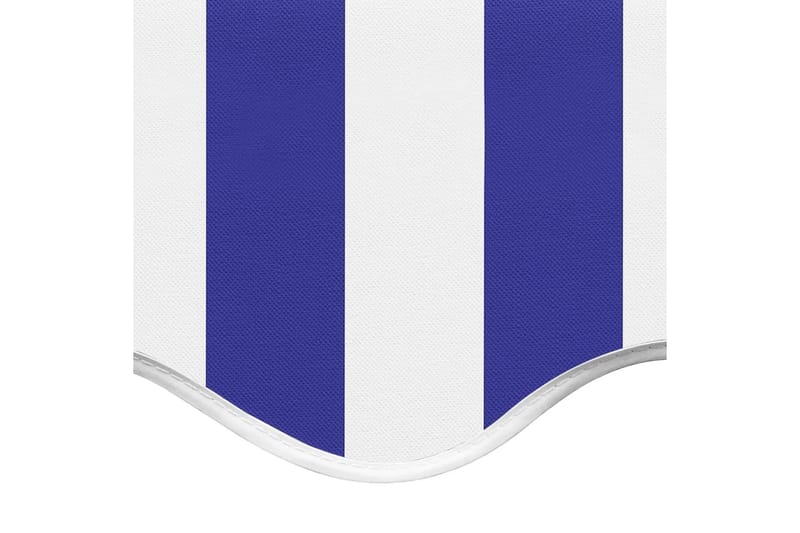 Erstatningsduk for markise blå og hvit 4,5x3,5 m - Markiser - Markisevev & markisestoff