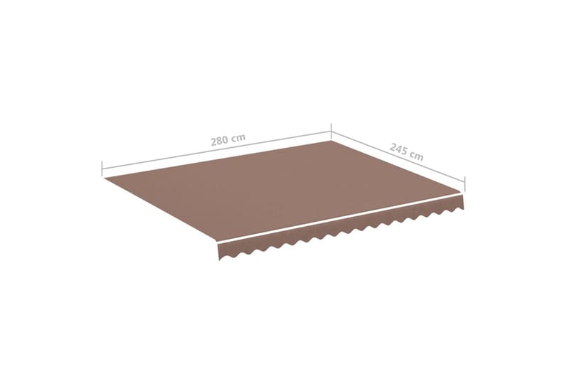 Erstatningsduk for markise brun 3x2,5 m - Markiser - Markisevev & markisestoff