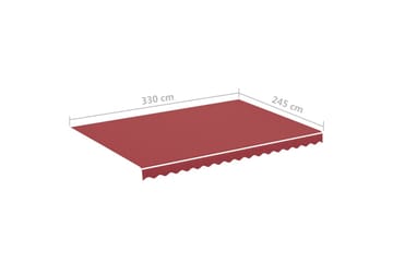 Erstatningsduk for markise burgunder 3,5x2,5 m - Hagemøbler - Solbeskyttelse - Markiser