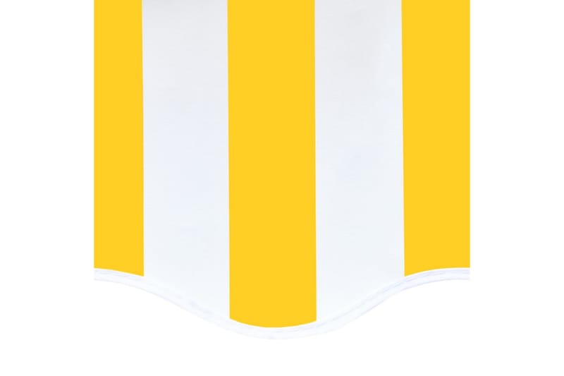 Erstatningsduk for markise gul og hvit 4,5x3,5 m - Markiser - Markisevev & markisestoff