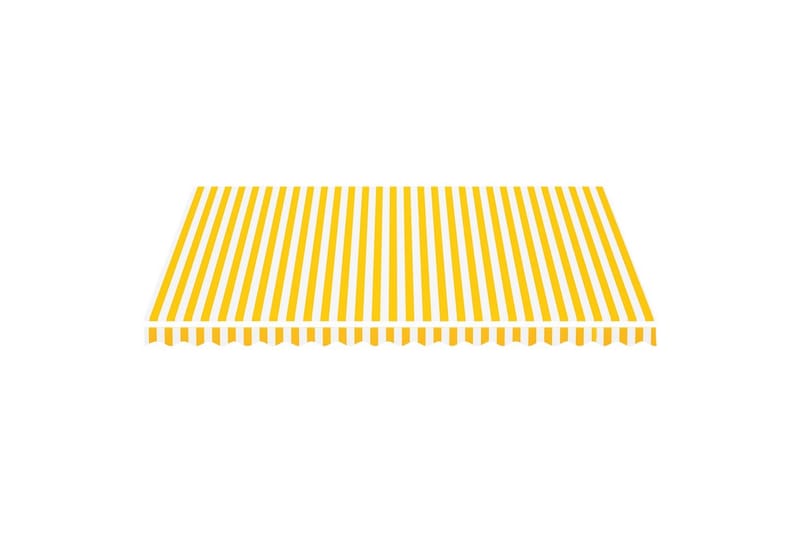 Erstatningsduk for markise gul og hvit 4,5x3,5 m - Markiser - Markisevev & markisestoff
