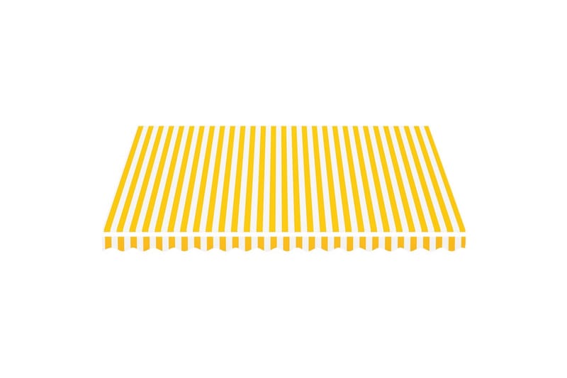 Erstatningsduk for markise gul og hvit 4x3,5 m - Markiser - Markisevev & markisestoff