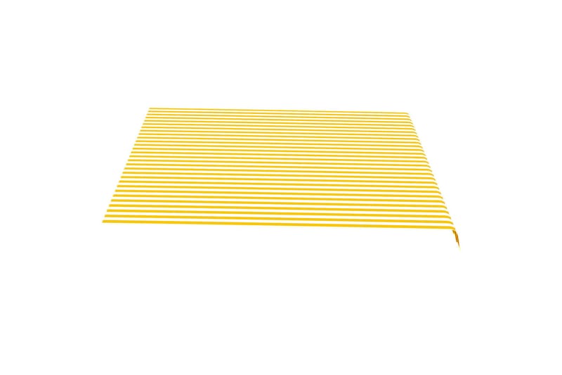 Erstatningsduk for markise gul og hvit 4x3,5 m - Markisevev & markisestoff - Markiser