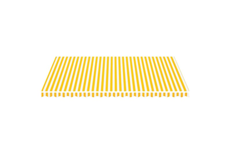 Erstatningsduk for markise gul og hvit 5x3,5 m - Markisevev & markisestoff - Markiser