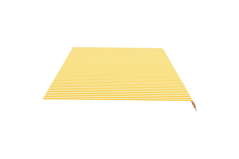 Erstatningsduk for markise gul og hvit 6x3,5 m - Markisevev & markisestoff - Markiser