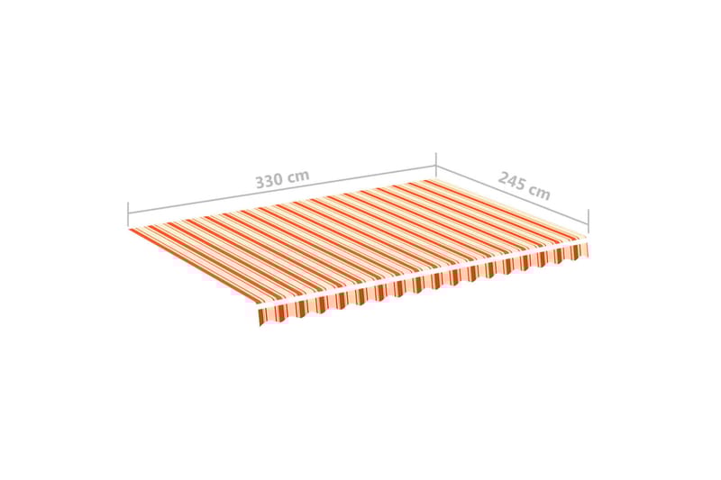 Erstatningsduk for markise gul og oransje 3,5x2,5 m - Hagemøbler - Solbeskyttelse - Markiser