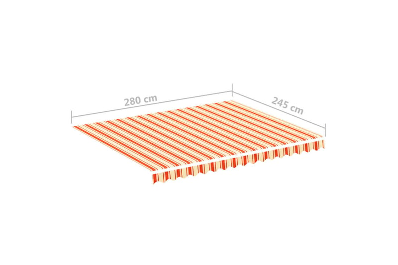 Erstatningsduk for markise gul og oransje 3x2,5 m - Markiser - Markisevev & markisestoff