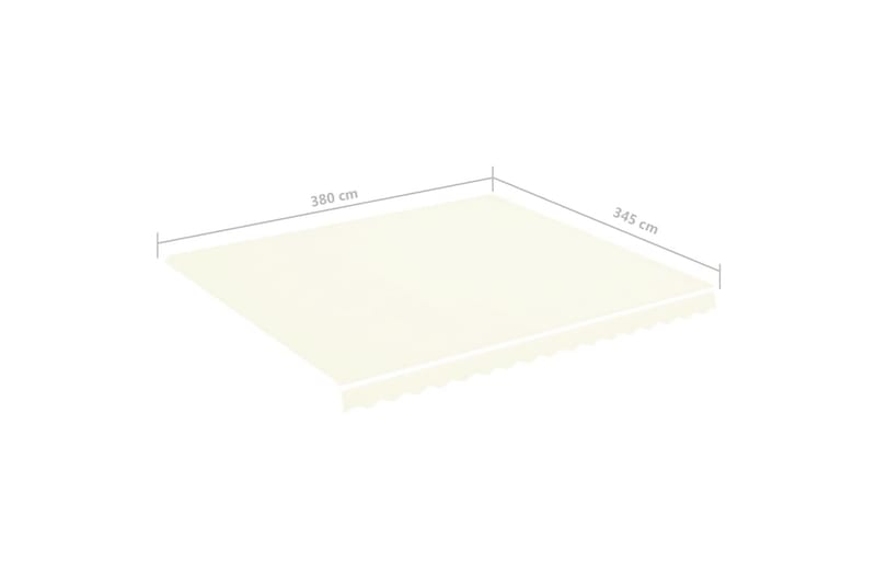 Erstatningsduk for markise kremhvit 4x3,5 m - Hagemøbler - Solbeskyttelse - Markiser