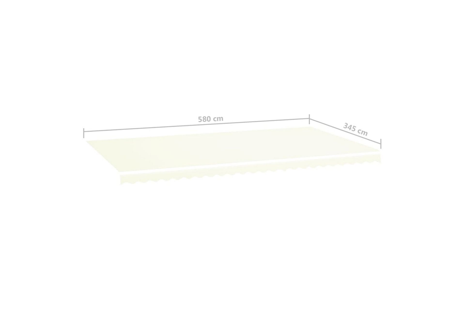 Erstatningsduk for markise kremhvit 6x3,5 m - Hagemøbler - Solbeskyttelse - Markiser