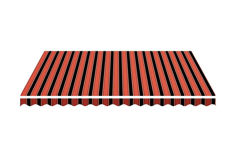 Erstatningsduk for markise oransje og brun 4,5x3,5 m - Flerfarget - Balkongmarkise - Markiser - Terrassemarkise