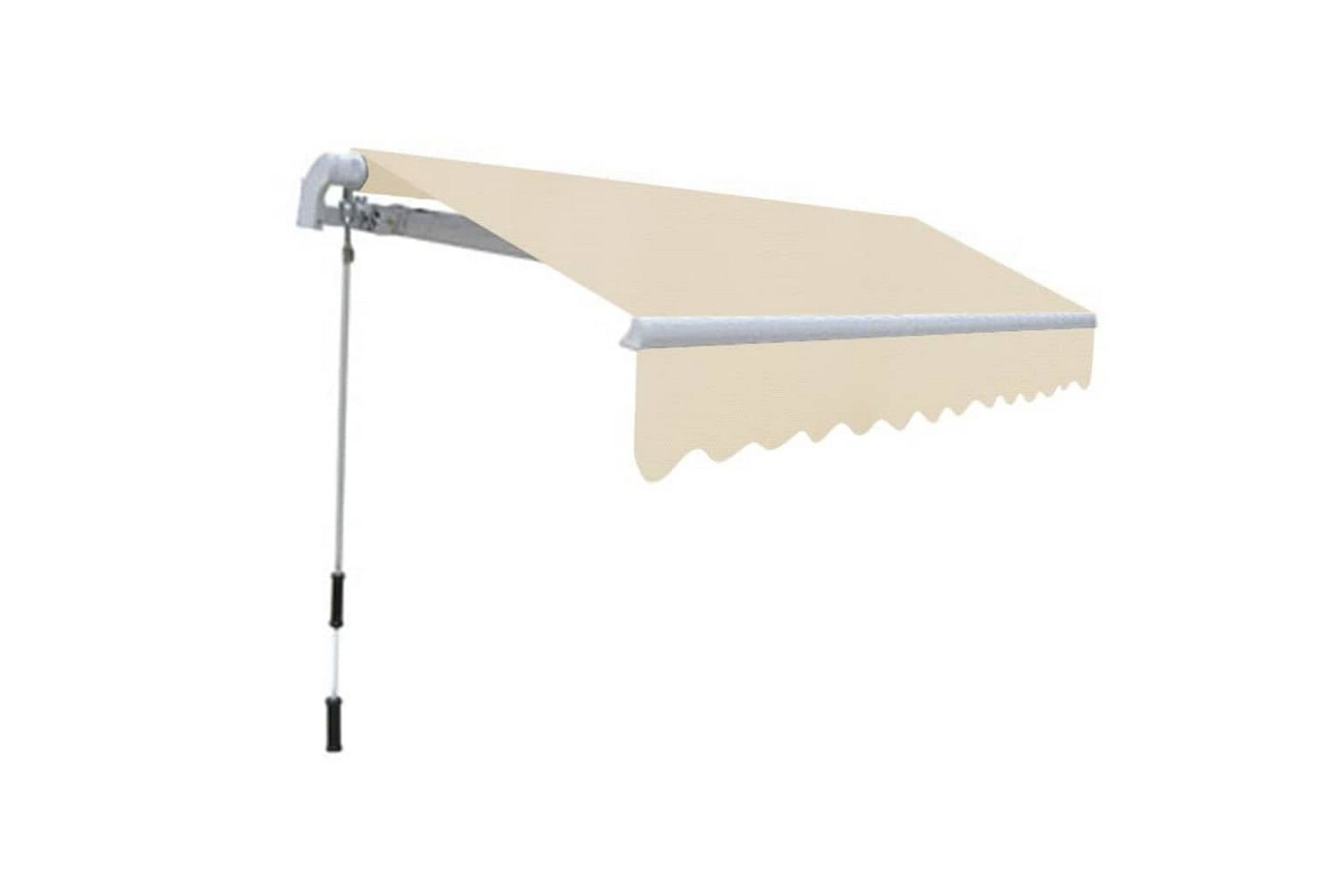 Foldbar markise manuell 300 cm kremhvit - Hagemøbler - Solbeskyttelse - Markiser - Balkongmarkise
