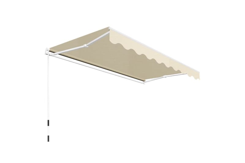 Foldbar markise manuell 300 cm kremhvit - Hagemøbler - Solbeskyttelse - Markiser - Balkongmarkise