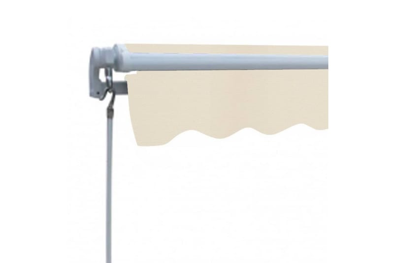 Foldbar markise manuell 300 cm kremhvit - Hagemøbler - Solbeskyttelse - Markiser - Balkongmarkise