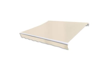 Foldbar markise manuell 300 cm kremhvit - Hagemøbler - Solbeskyttelse - Markiser - Balkongmarkise