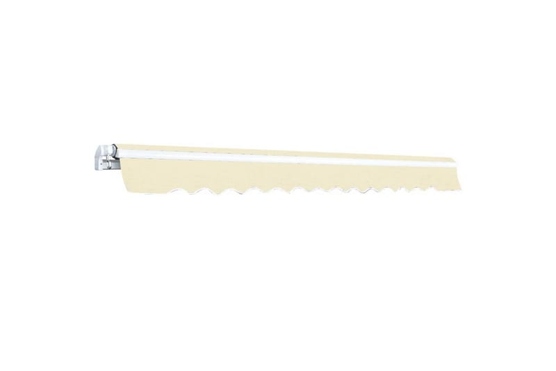 Foldbar markise manuell 400 cm kremhvit - Hagemøbler - Solbeskyttelse - Markiser - Balkongmarkise