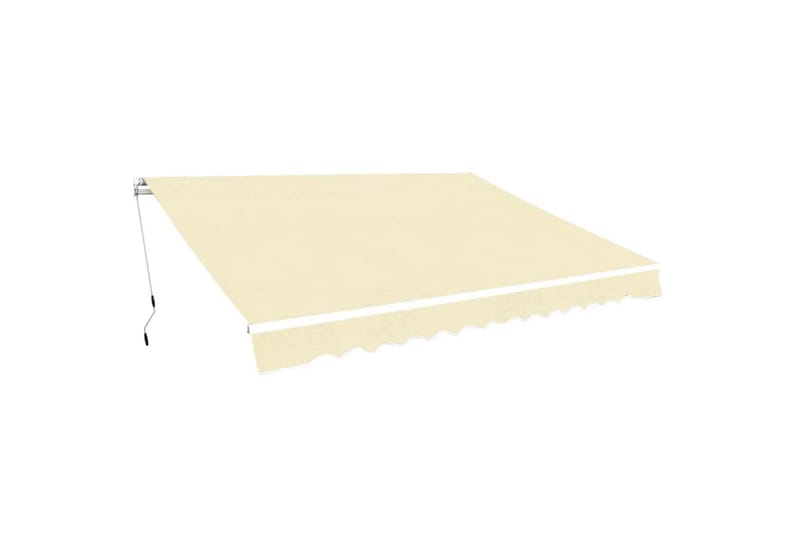 Foldbar markise manuell 400 cm kremhvit - Hagemøbler - Solbeskyttelse - Markiser - Balkongmarkise