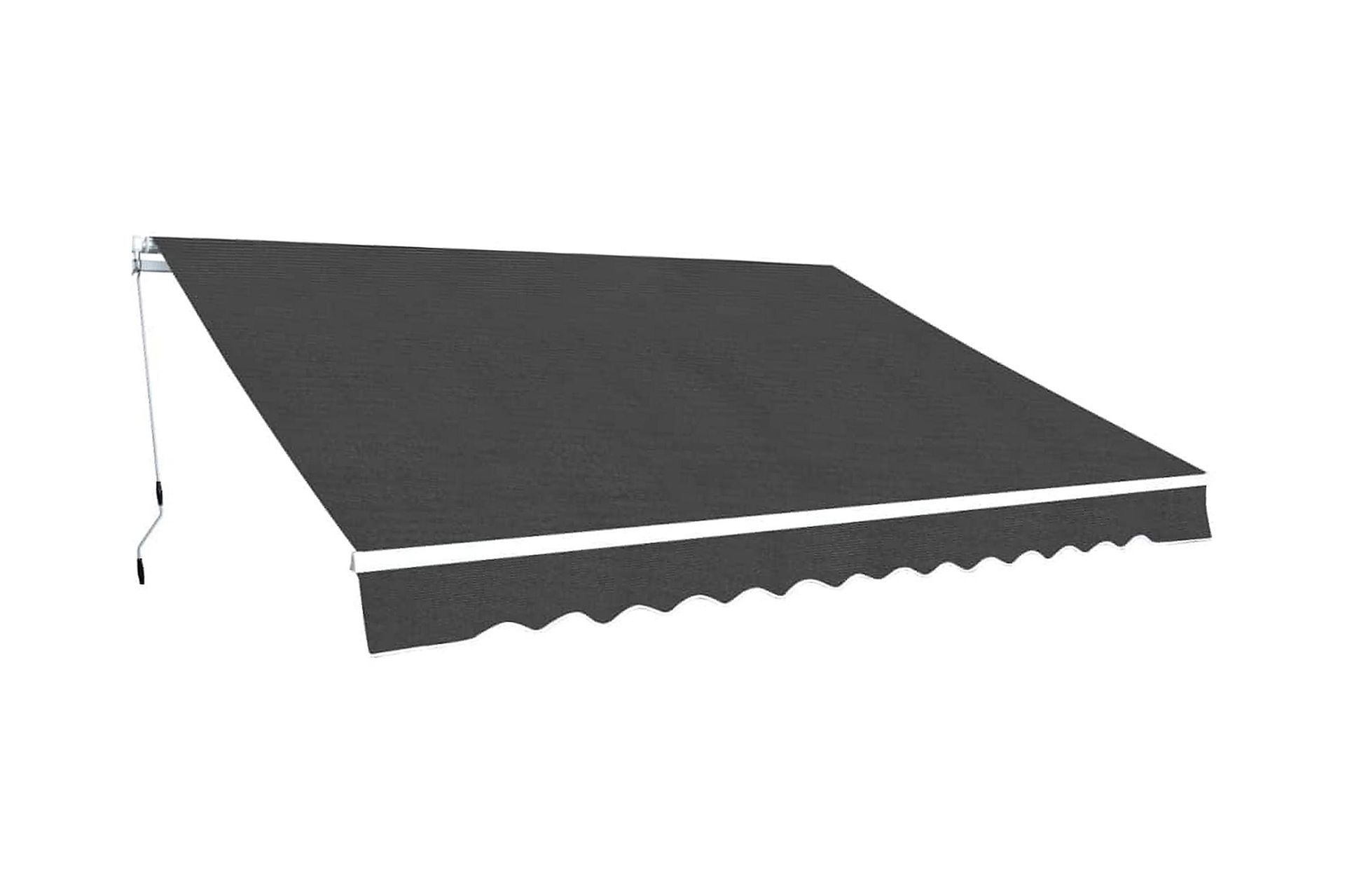 Foldbar markise manuell 500 cm antrasitt - Hagemøbler - Solbeskyttelse - Markiser - Balkongmarkise