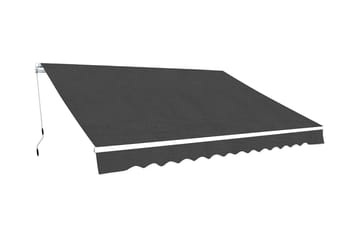 Foldbar markise manuell 500 cm antrasitt - Hagemøbler - Solbeskyttelse - Markiser - Balkongmarkise