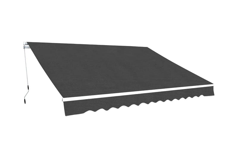 Foldbar markise manuell 500 cm antrasitt - Hagemøbler - Solbeskyttelse - Markiser - Balkongmarkise
