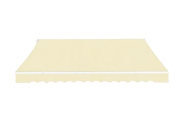 Foldbar markise manuell 600 cm kremhvit - Hagemøbler - Solbeskyttelse - Markiser - Balkongmarkise