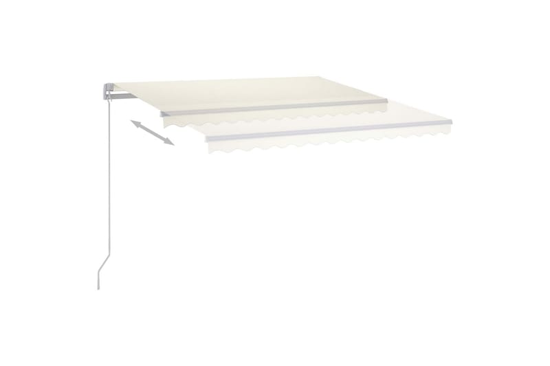 Frittstående automatisk markise 300x250 cm kremhvit - Krem - Hagemøbler - Solbeskyttelse - Markiser - Balkongmarkise