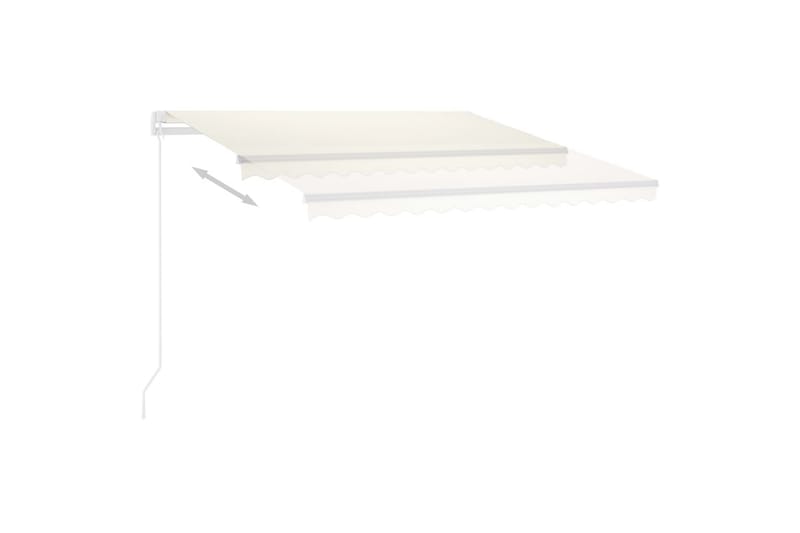 Frittstående automatisk markise 300x250 cm kremhvit - Krem - Hagemøbler - Solbeskyttelse - Markiser - Balkongmarkise