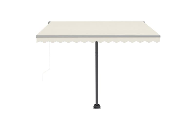 Frittstående automatisk markise 300x250 cm kremhvit - Krem - Hagemøbler - Solbeskyttelse - Markiser - Balkongmarkise