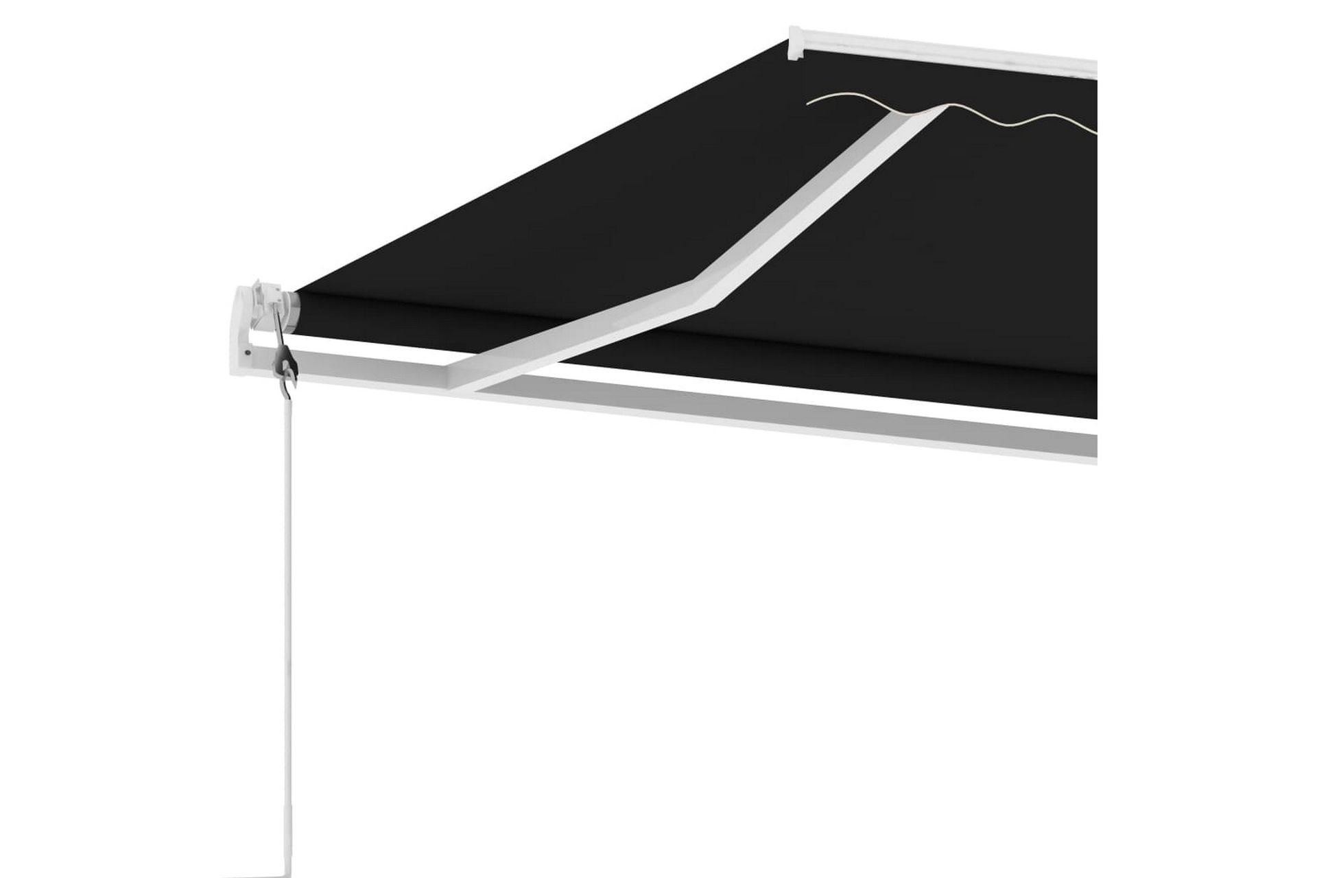 Frittstående automatisk markise 350x250 cm antrasitt - Antrasittgrå - Hagemøbler - Solbeskyttelse - Markiser - Balkongmarkise