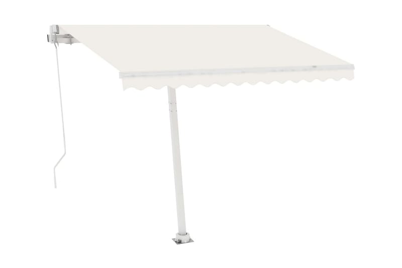 Frittstående automatisk markise 350x250 cm kremhvit - Krem - Hagemøbler - Solbeskyttelse - Markiser - Balkongmarkise