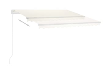 Frittstående automatisk markise 350x250 cm kremhvit - Krem - Hagemøbler - Solbeskyttelse - Markiser - Balkongmarkise