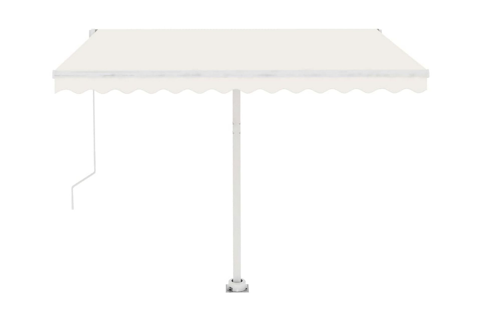 Frittstående automatisk markise 350x250 cm kremhvit - Krem - Hagemøbler - Solbeskyttelse - Markiser - Balkongmarkise