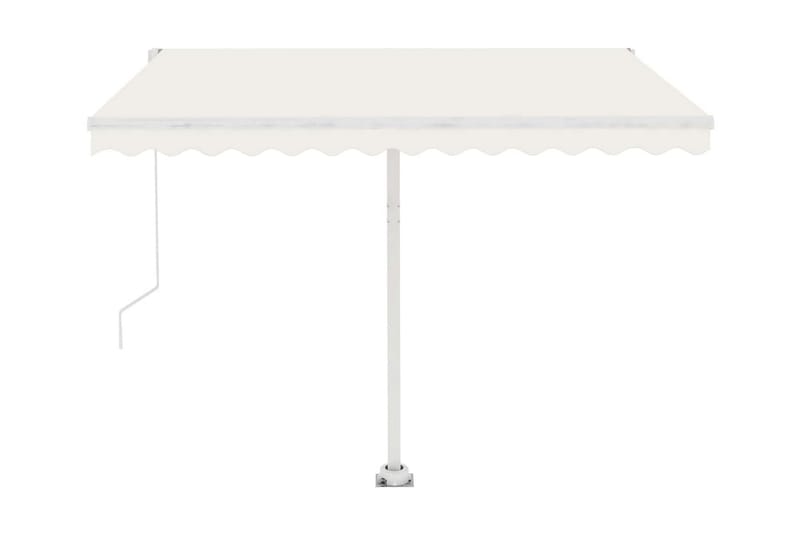 Frittstående automatisk markise 350x250 cm kremhvit - Krem - Hagemøbler - Solbeskyttelse - Markiser - Balkongmarkise
