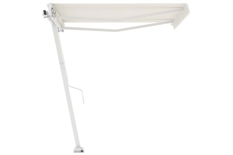Frittstående automatisk markise 350x250 cm kremhvit - Krem - Hagemøbler - Solbeskyttelse - Markiser - Balkongmarkise