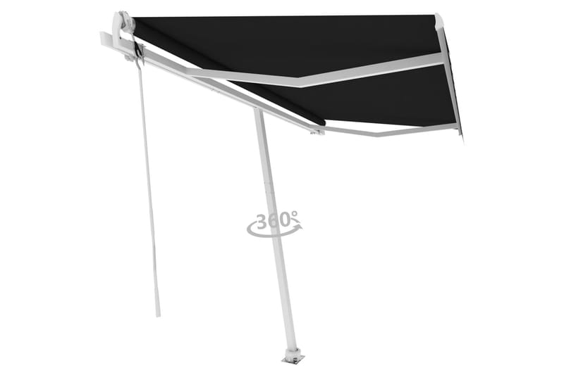 Frittstående automatisk markise 400x350 cm antrasitt - Antrasittgrå - Hagemøbler - Solbeskyttelse - Markiser - Balkongmarkise