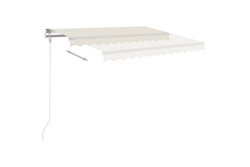 Frittstående automatisk markise 450x300 cm kremhvit - Krem - Hagemøbler - Solbeskyttelse - Markiser - Balkongmarkise