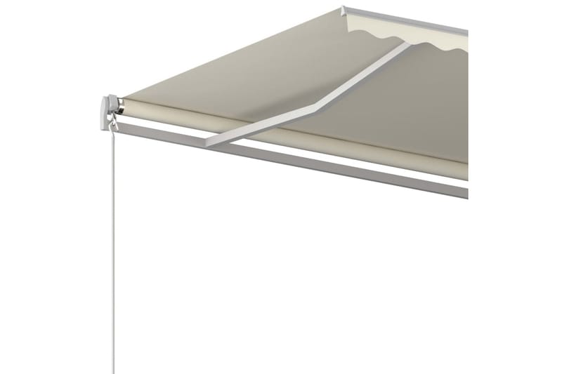 Frittstående automatisk markise 450x300 cm kremhvit - Krem - Hagemøbler - Solbeskyttelse - Markiser - Balkongmarkise