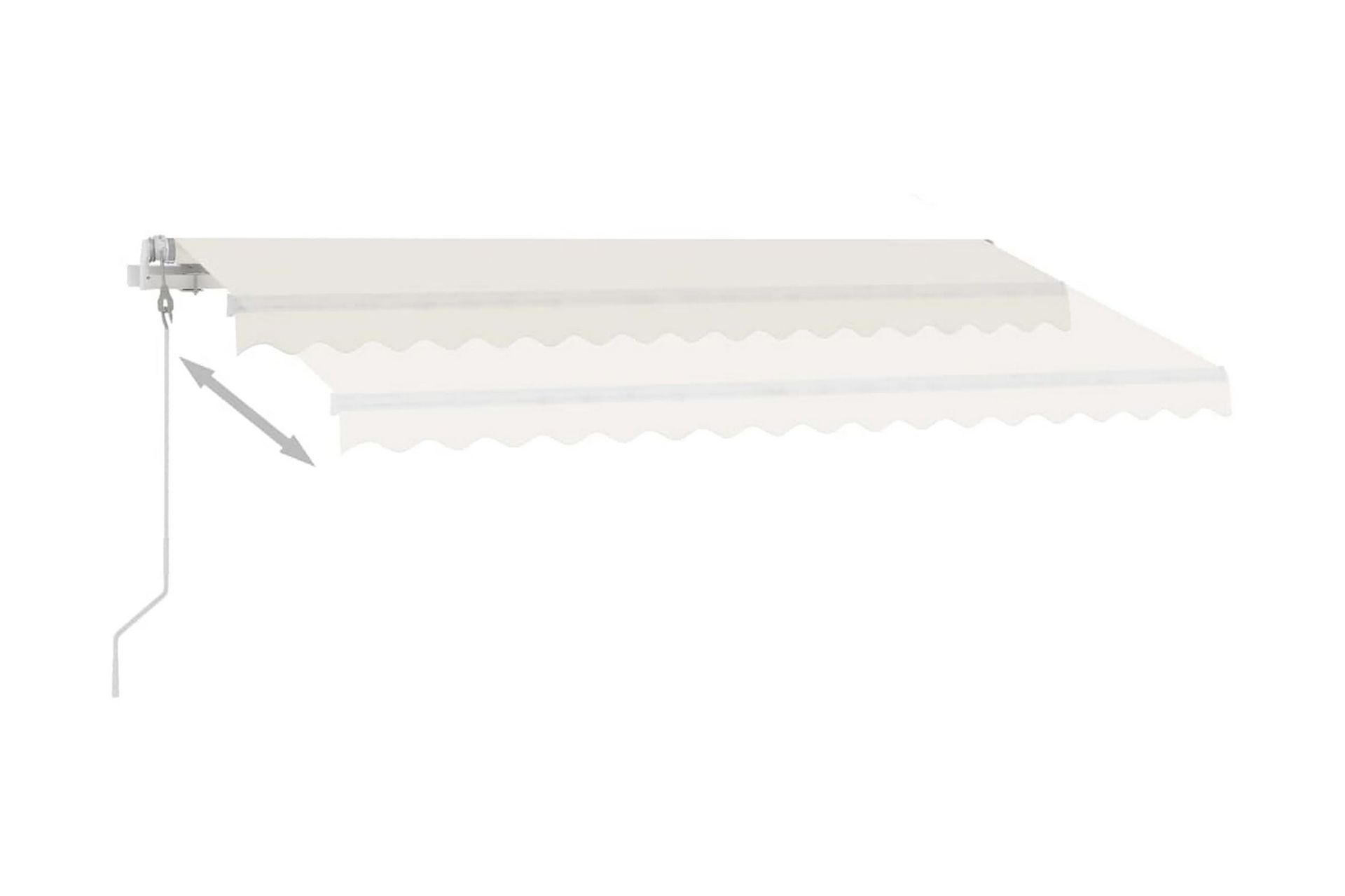 Frittstående automatisk markise 450x300 cm kremhvit - Krem - Hagemøbler - Solbeskyttelse - Markiser - Balkongmarkise