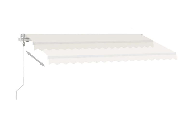 Frittstående automatisk markise 450x300 cm kremhvit - Krem - Hagemøbler - Solbeskyttelse - Markiser - Balkongmarkise
