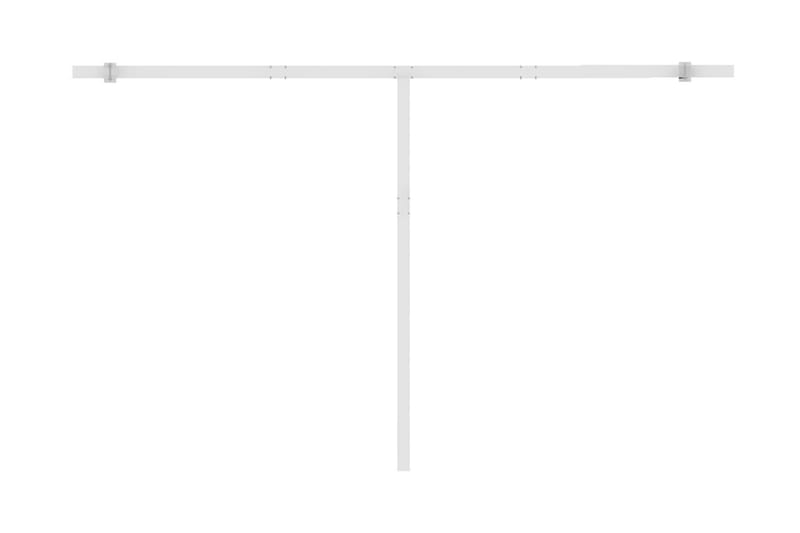 Frittstående automatisk markise 450x300 cm kremhvit - Krem - Balkongmarkise - Markiser - Terrassemarkise