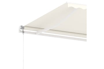 Frittstående automatisk markise 450x300 cm kremhvit - Krem - Hagemøbler - Solbeskyttelse - Markiser - Balkongmarkise