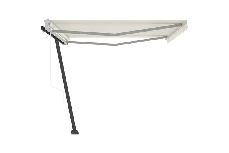 Frittstående automatisk markise 450x300 cm kremhvit - Krem - Hagemøbler - Solbeskyttelse - Markiser - Balkongmarkise