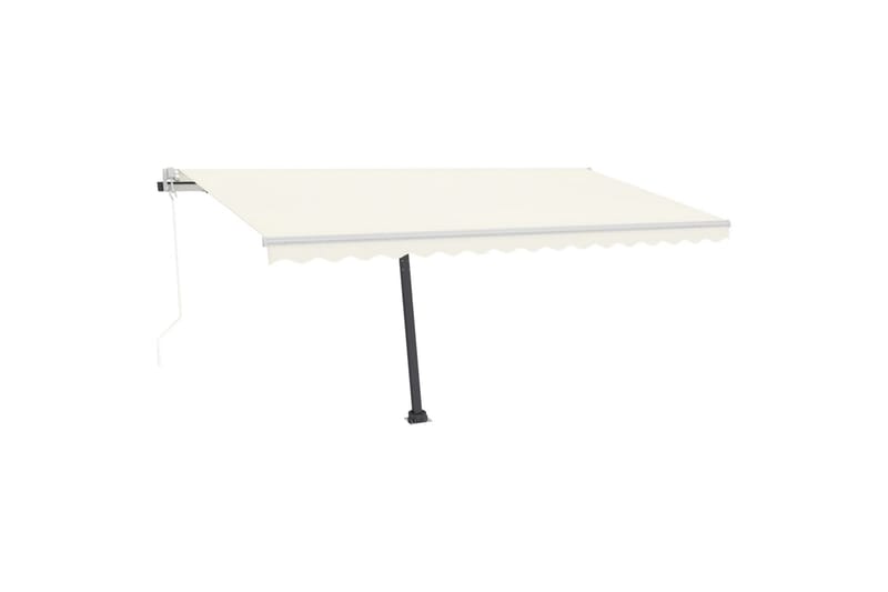 Frittstående automatisk markise 450x300 cm kremhvit - Krem - Hagemøbler - Solbeskyttelse - Markiser - Balkongmarkise