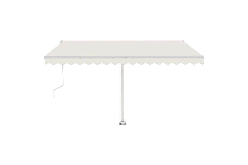 Frittstående automatisk markise 450x350 cm kremhvit - Krem - Hagemøbler - Solbeskyttelse - Markiser - Balkongmarkise