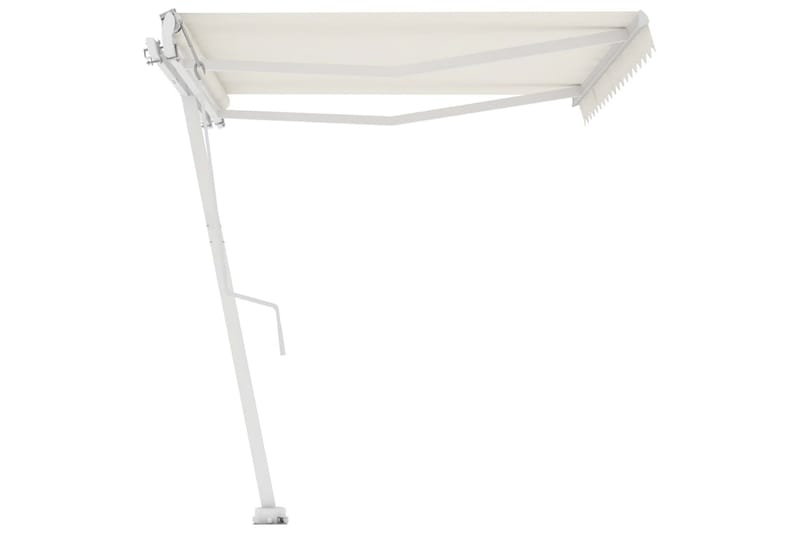 Frittstående automatisk markise 450x350 cm kremhvit - Krem - Hagemøbler - Solbeskyttelse - Markiser - Balkongmarkise