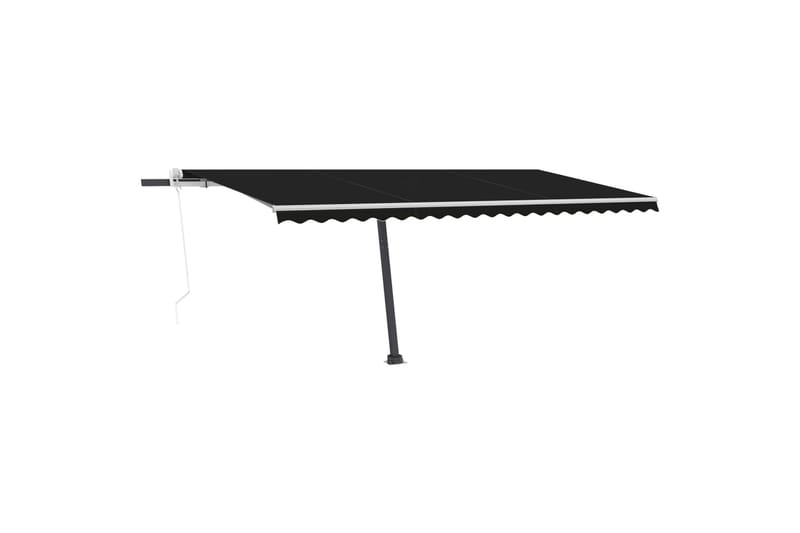 Frittstående automatisk markise 500x300 cm antrasitt - Antrasittgrå - Hagemøbler - Solbeskyttelse - Markiser - Balkongmarkise