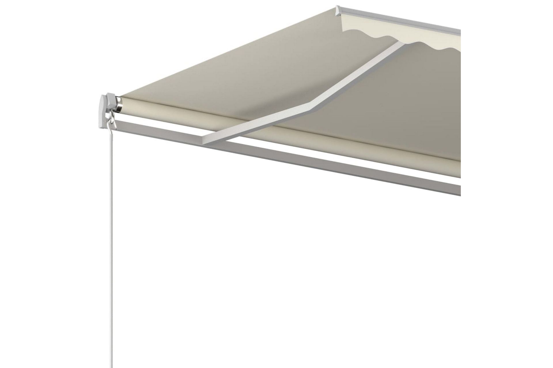 Frittstående automatisk markise 500x300 cm kremhvit - Krem - Hagemøbler - Solbeskyttelse - Markiser - Balkongmarkise