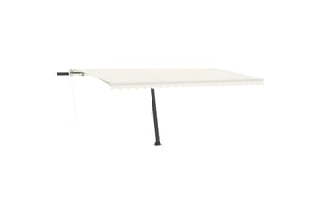 Frittstående automatisk markise 500x300 cm kremhvit - Krem - Hagemøbler - Solbeskyttelse - Markiser - Balkongmarkise