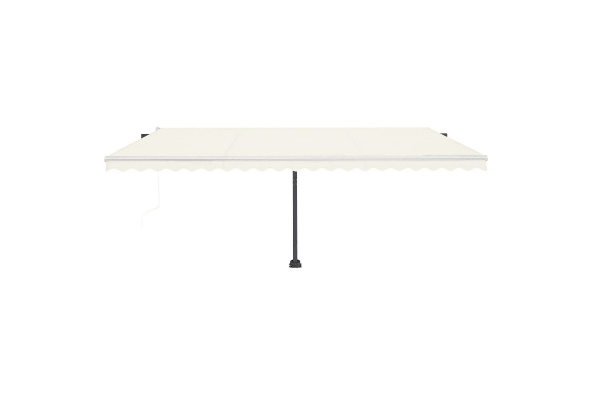 Frittstående automatisk markise 500x300 cm kremhvit - Krem - Hagemøbler - Solbeskyttelse - Markiser - Balkongmarkise