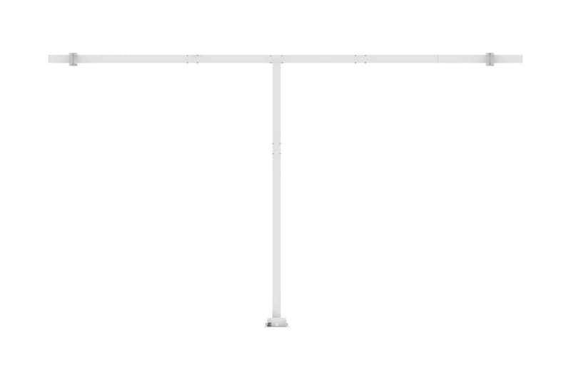 Frittstående automatisk markise 500x350cm blå og hvit - Blå - Hagemøbler - Solbeskyttelse - Markiser - Balkongmarkise